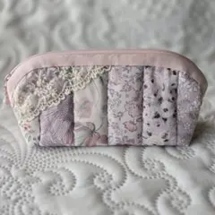 パッチワークポーチ　メガネポーチ　リバティ　ハンドメイド