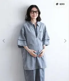 未使用　レプシィム　スースーデニムZIPチュニック