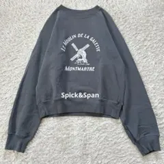 美品　Spick&Span フロッキープリント呂風裏毛　グレー　フリー