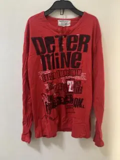 じ*ん様 赤色 プリント入り 長袖Tシャツ XL