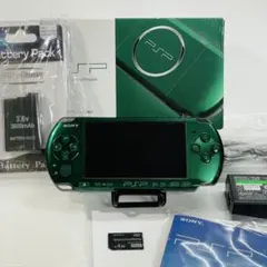 【極美品‼︎】PSP-3000 スピリティッドグリーン 本体 箱付きセット‼︎