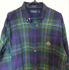 【古着】【希少】80s Polo Ralph Lauren　緑タグ 長袖シャツ