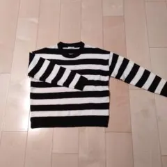 earth アース ボーダーセーター レディース ニット　長袖　薄手　F