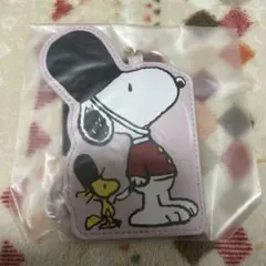 アフタヌーンティー　スヌーピー パスケース ピンク