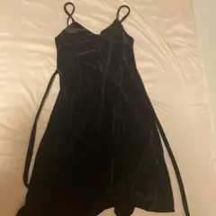 ベロア 黒 ワンピース
