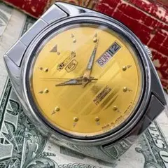 希少デザイン】SEIKO5 コンビカラー 裏スケ メンズ腕時計 自動巻き