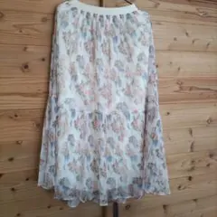 花柄シフォンロングスカート