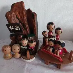民芸品 郷土玩具 こけし 昭和レトロ 観光土産 北海道 かしこ島 木製