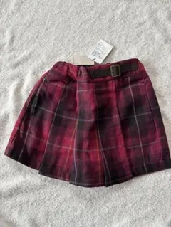 【新品】プティマイン　キュロットスカート 90cm