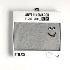 未開封⭐️ユニクロ アニヤハインドマーチ 半袖 Tシャツ キッズ160cm グレーのサムネイル