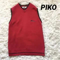 【激レア】PIKO ピコ ニットベスト レッド ブラック Vネック
