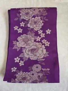 希少価値品】甲州緞子御夜具地 正絹・絹100% 花柄模様（27m巻き