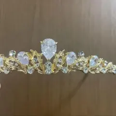 BRIDEME ゴールド ティアラ ブライダルジュエリー