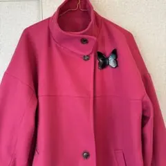 お値下げ　ピンクのスタンドカラーコート