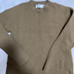 AZUL リブ編みニットセーター S カーキ