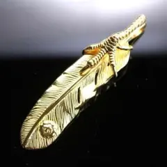インディアンジュエリー イーグルネックレス 爪全金フェザー 左向き