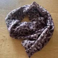 ヒョウ柄ストール ブラウン系