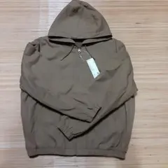 【タグ付き】 UNIQLO U フーデッドジップアップブルゾン ブラウン L