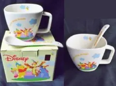 2セット くまのプーさん スプーン付 マグカップ 陶器/ディズニー 食器コップ