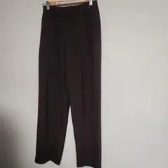 UNIQLO　C　イージーワイドテーパードパンツ　ダークブラウン　XS