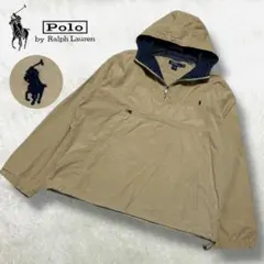 90s ポロ ラルフローレン アノラックパーカー コットン ポニー ハーフジップ