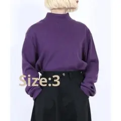 PUNYUS リブハイネックニット　パープル