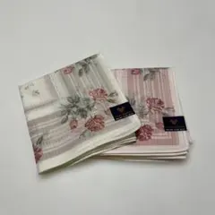 MARCO VALENTINO 花柄ハンカチ 2枚セット