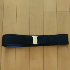 新品 黒色リボン付きベルト