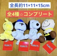 スヌーピー　ぬいぐるみチャーリーなかよく手つなぎ全4種コンプリートPEANUTS
