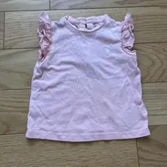 Ralph Lauren ピンク フリル袖 Tシャツ 12M