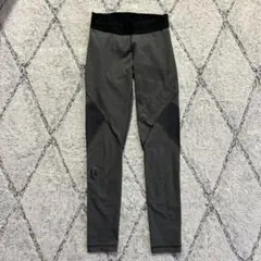 ADIDAS グレー トレーニングスパッツメッシュパネル付き（S）