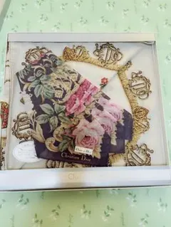 Christian Dior ハンカチ2枚セット 綿100% 箱付き