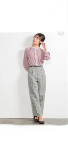 CLACIER&ZARA パンツセットアップ ピンク✖️オフホワイト Mサイズ