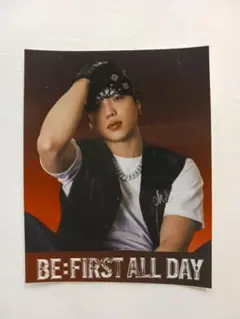 ‘BE:FIRST ALL DAY’購入特典 ステッカー SHUNTO シュント