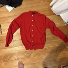CABaN コットンカシミヤ カーディガン レッド Sのサムネイル