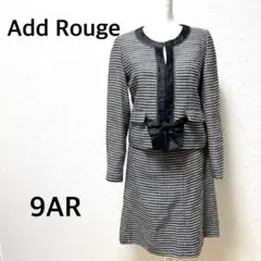 アッドルージュ ノーカラー　セレモニースーツ　スカート　ツイード　卒業式　入学式