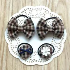 348✾︎ ハンドメイド ヘアゴム2個セット 22㎜くるみボタン - メルカリ