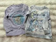 ディズニー アナと雪の女王スウェット トレーナー 2枚セット 110-120cm