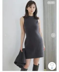 snidel ミニワンピース　ノースリーブ　ショートカーディガン　set