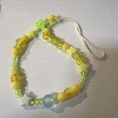 ハンドメイド 星型ビーズ 携帯ストラップ