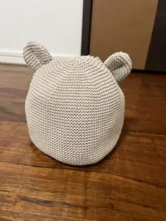 新古未使用‼️ベビー、キッズ帽子 44〜46cmベージュ色　綿100%