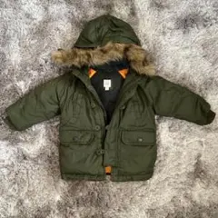 キッズ　ベビー　GAP アウター　上着　ジャンバー　グリーン　90 フード付き