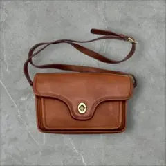 00s old coach leather shoulderbag 茶 344