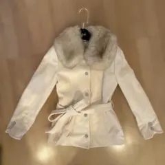 Rady ファーコート　ホワイト　ビジュー