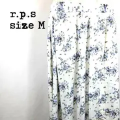r.p.s アールピーエス 花柄ロングスカート Mサイズ ウエストゴム フレア