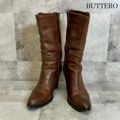 BUTTERO レザーブーツ チャンキーヒール イタリア製　37　 RG525のサムネイル