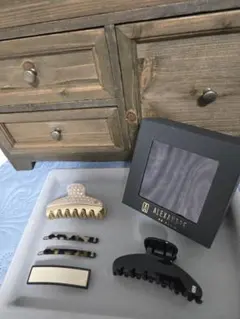 ALEXANDRE DE PARIS5点セット アクセサリー ボックス 巾着付き