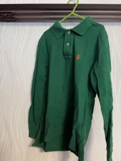 POLO RALPH LAUREN グリーン長袖ポロシャツ 140/68
