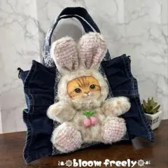 コヤンイサムチョン♡デニムリメイク♡フリルバッグ♡トートバッグ♡ハンドメイド