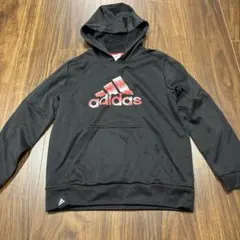 裏起毛　adidas フード付きトレーナー 140cm 黒